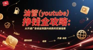 2025(油管youtube)挣钱系列课程：从开通广告收益到国内收款的实操指南-欢迎访问本站