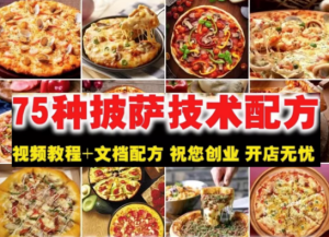 75种披萨技术做法配方教程-意大利薄底饼胚披萨配方30G视频+文档【电商热销662】-欢迎访问本站