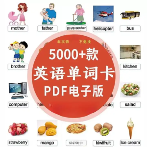 5000款英语单词卡片pdf电子版-幼儿童学习小学英语早教启蒙闪卡记忆教具【电商热销882】-欢迎访问本站